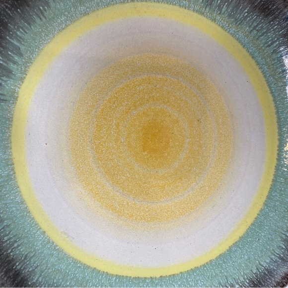 Vtg Karlsruher Mayolika Spritzdekor Vibrant Art Deco Ceramic Dish and Plate - Picture 5 of 13